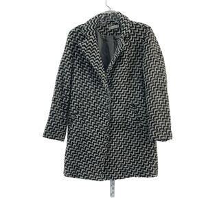 Women's Escandelle Wool Herringbone Coat, Medium, Preowned